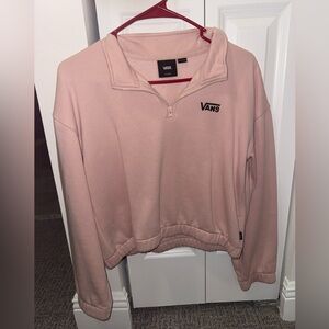 Vans Kid’s Soft Pink Half-Zip Sweatshirt